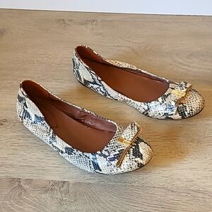 Cole Haan Snakeskin Ballerina Slippers size 8b